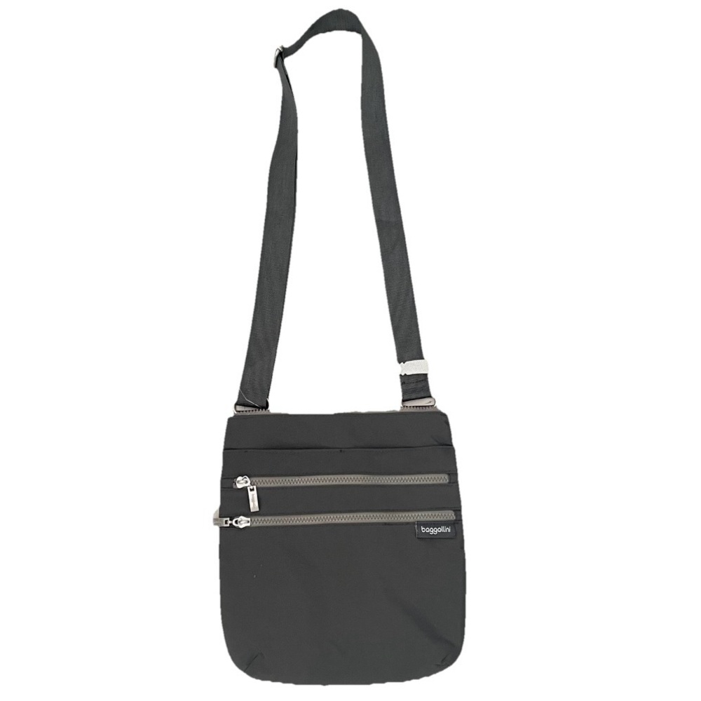 Baggallini Comrade 3-Zip Crossbody Water Resistant Nylon Adjustable Shoulder NEW